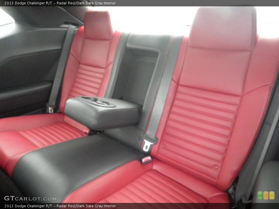 Radar Red/Dark Slate Gray Interior Rear Seat for the 2013 Dodge Challenger R/T #72309625