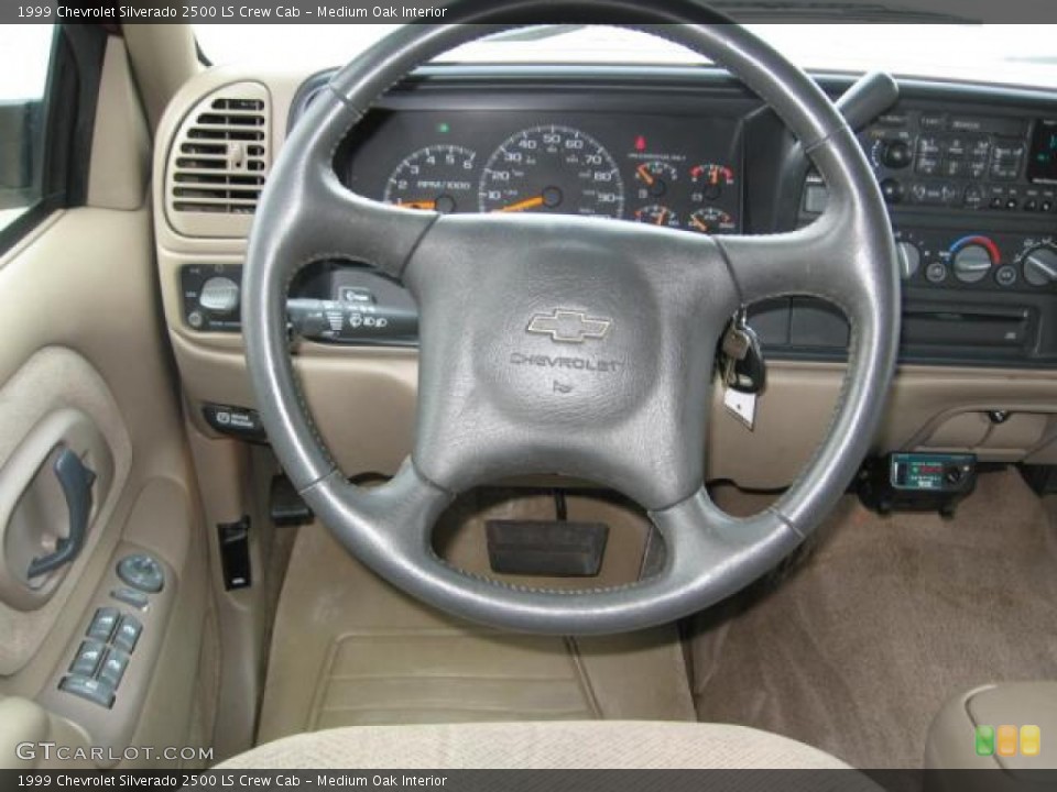Medium Oak Interior Steering Wheel for the 1999 Chevrolet Silverado 2500 LS Crew Cab #72311203