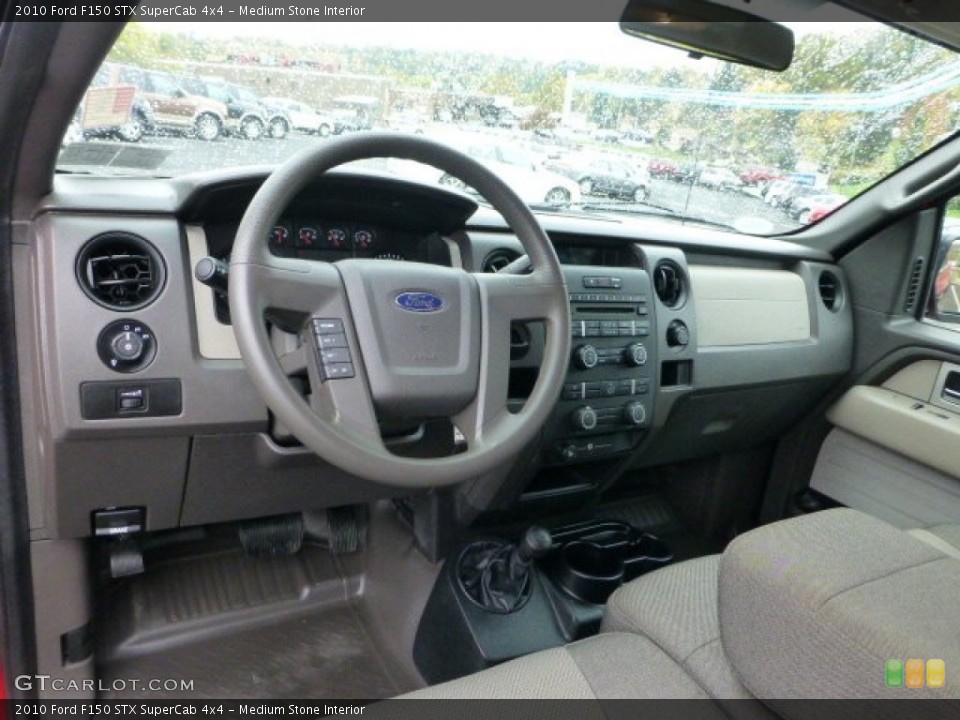 Medium Stone Interior Dashboard for the 2010 Ford F150 STX SuperCab 4x4 #72314314