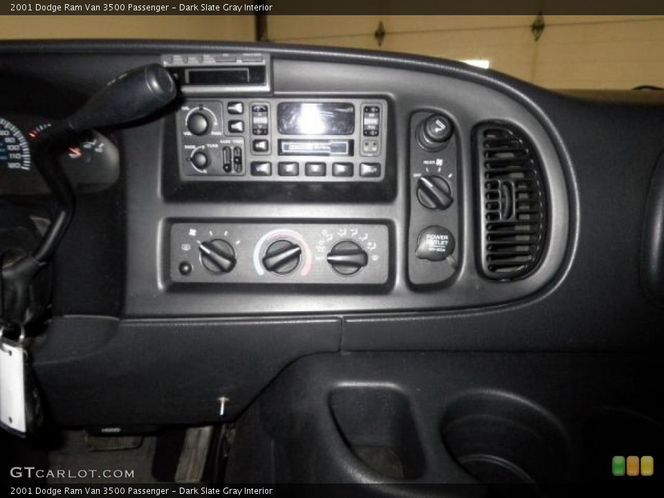 Dark Slate Gray Interior Controls for the 2001 Dodge Ram Van 3500 Passenger #72315691