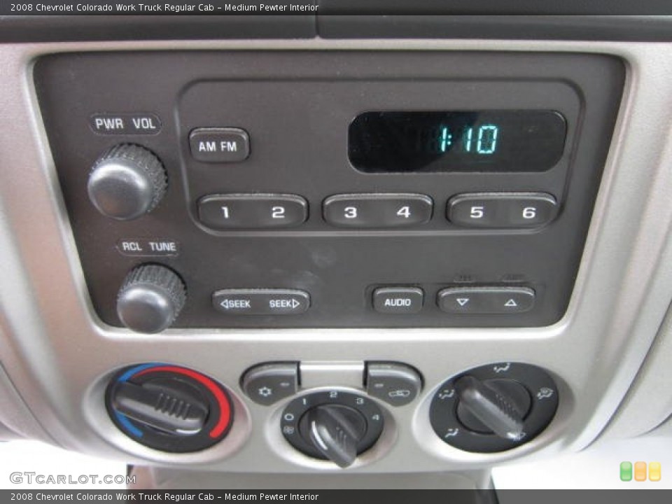 Medium Pewter Interior Audio System for the 2008 Chevrolet Colorado Work Truck Regular Cab #72318415