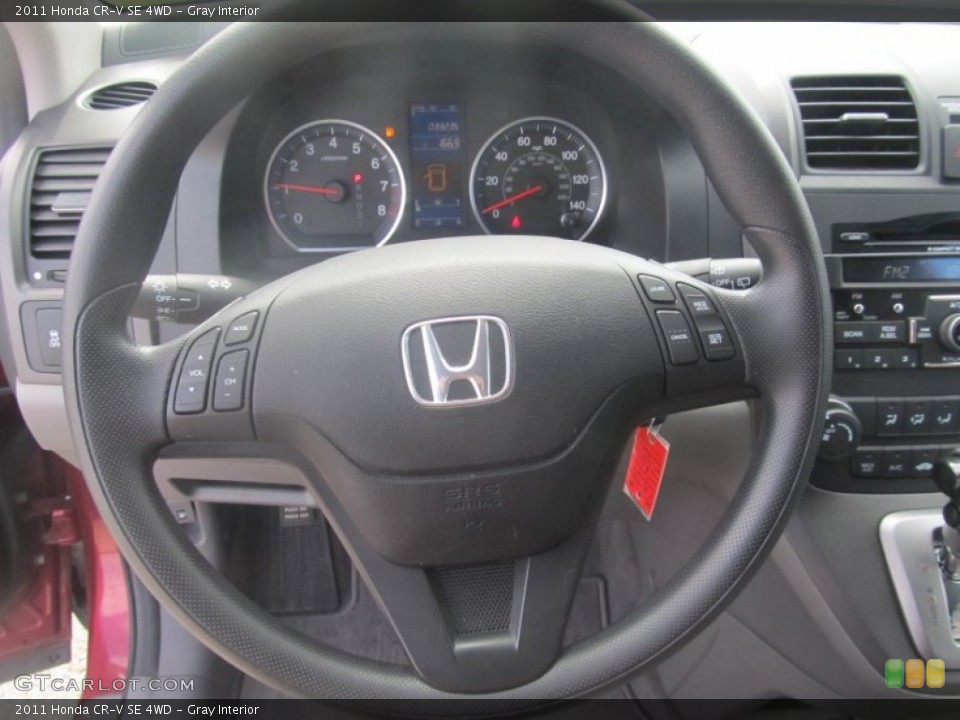 Gray Interior Steering Wheel for the 2011 Honda CR-V SE 4WD #72318976