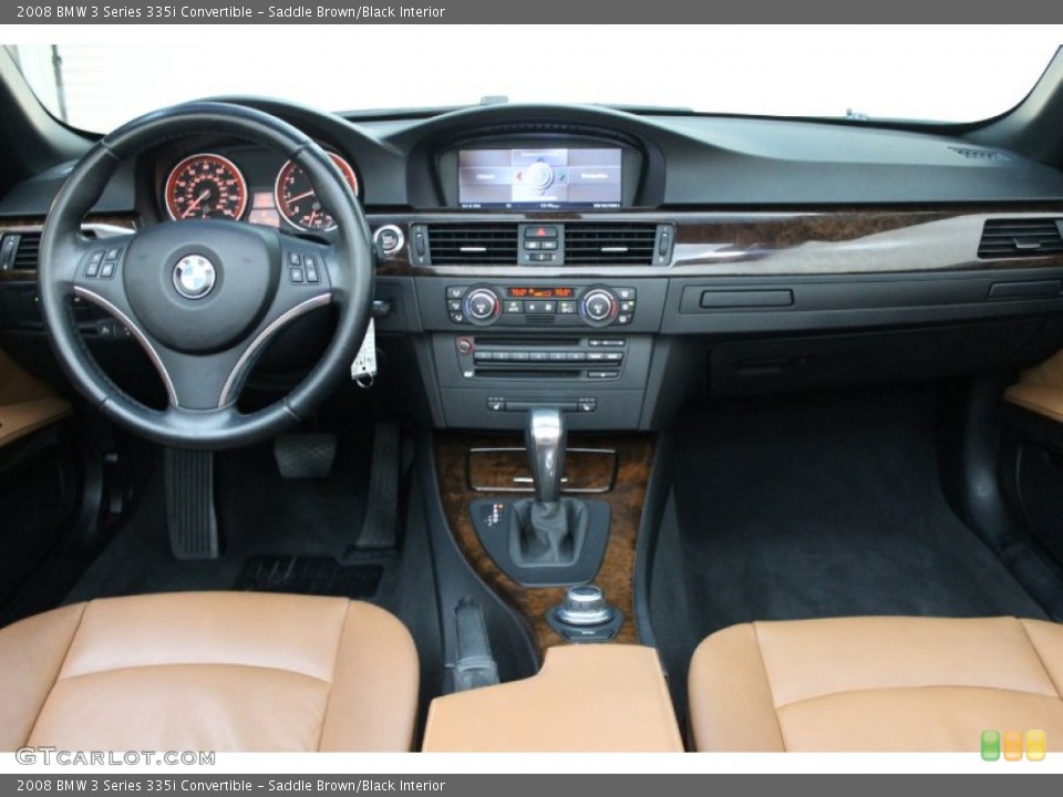 Saddle Brown/Black Interior Dashboard for the 2008 BMW 3 Series 335i Convertible #72319943
