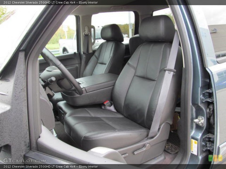 Ebony Interior Front Seat for the 2012 Chevrolet Silverado 2500HD LT Crew Cab 4x4 #72321739
