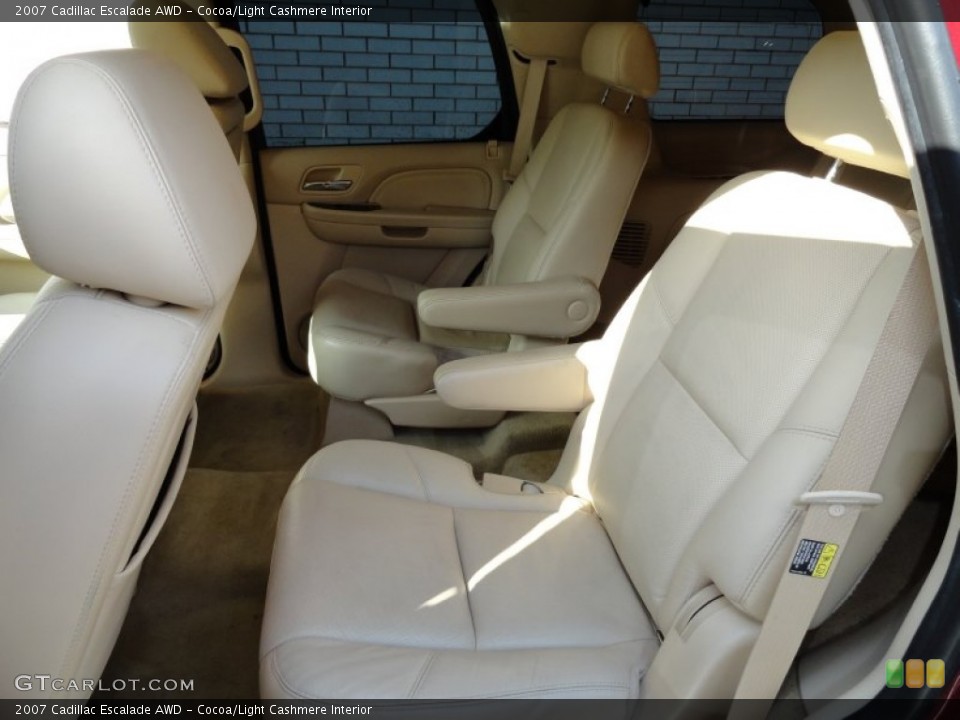 Cocoa/Light Cashmere Interior Rear Seat for the 2007 Cadillac Escalade AWD #72326051