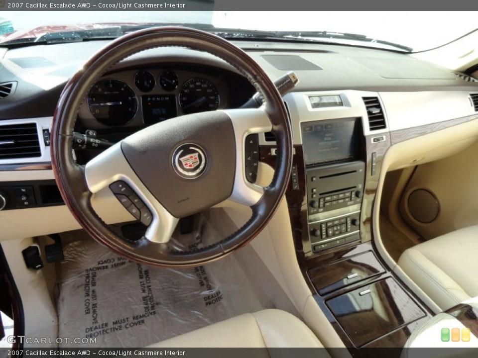 Cocoa/Light Cashmere Interior Dashboard for the 2007 Cadillac Escalade AWD #72326105