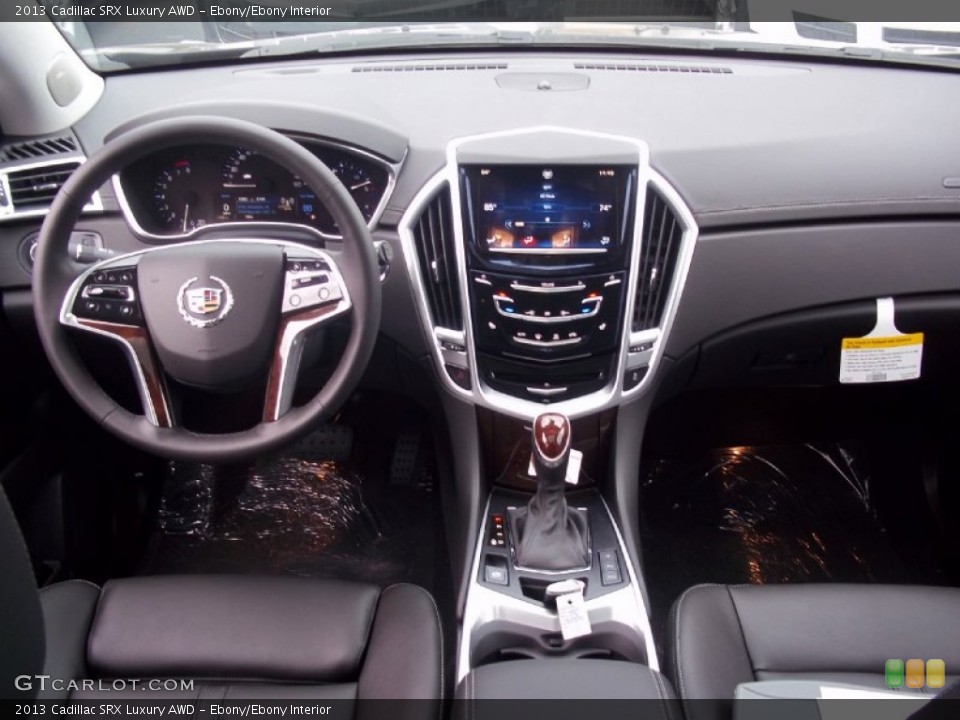 Ebony/Ebony Interior Dashboard for the 2013 Cadillac SRX Luxury AWD #72327130