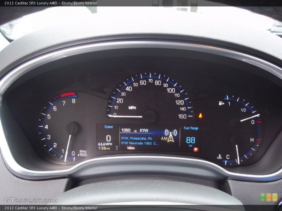 Ebony/Ebony Interior Gauges for the 2013 Cadillac SRX Luxury AWD #72327238