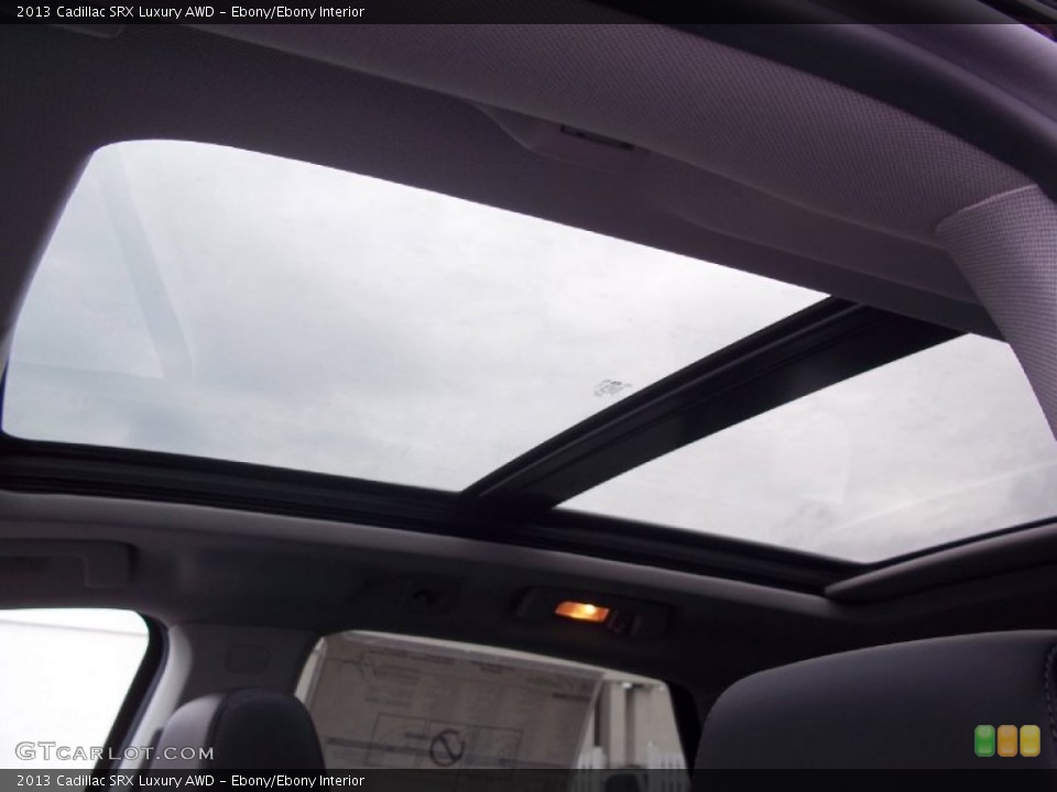 Ebony/Ebony Interior Sunroof for the 2013 Cadillac SRX Luxury AWD #72328422