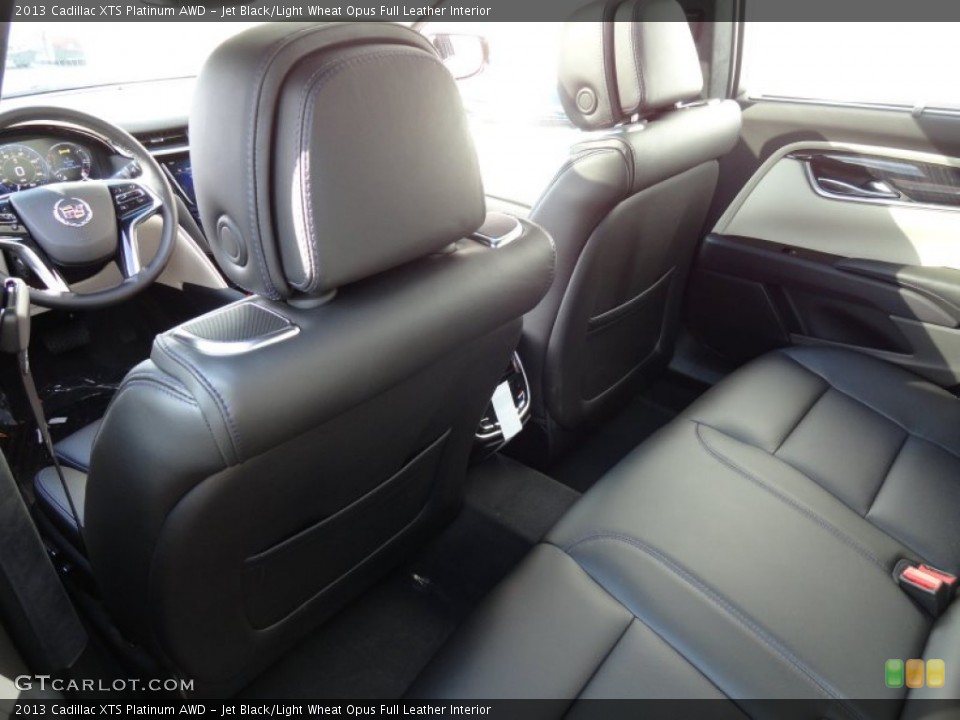 Jet Black/Light Wheat Opus Full Leather Interior Rear Seat for the 2013 Cadillac XTS Platinum AWD #72328445