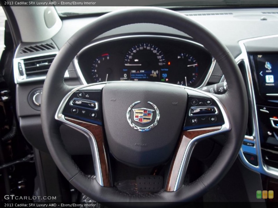 Ebony/Ebony Interior Steering Wheel for the 2013 Cadillac SRX Luxury AWD #72328561