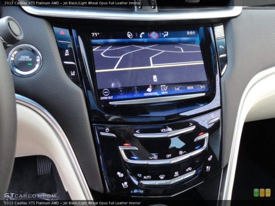 Jet Black/Light Wheat Opus Full Leather Interior Controls for the 2013 Cadillac XTS Platinum AWD #72328646
