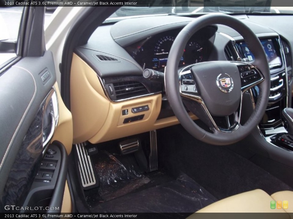 Caramel/Jet Black Accents Interior Photo for the 2013 Cadillac ATS 3.6L Premium AWD #72328721