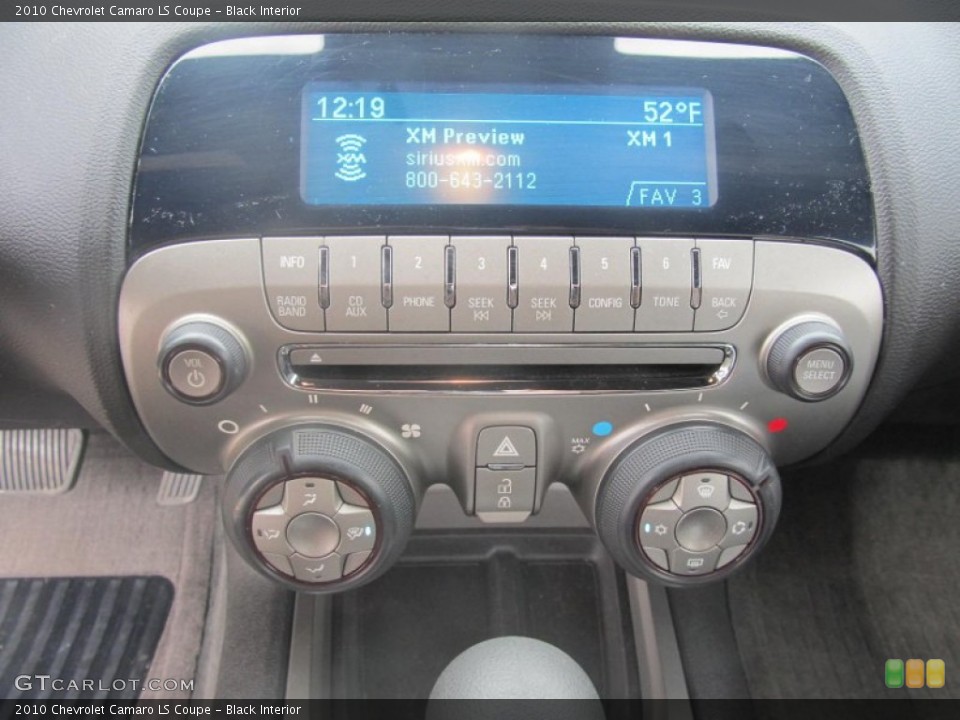 Black Interior Controls for the 2010 Chevrolet Camaro LS Coupe #72328751