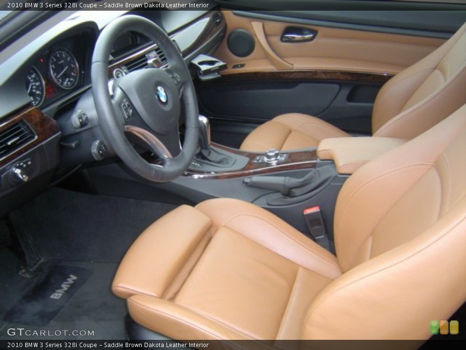 Saddle Brown Dakota Leather Interior Photo for the 2010 BMW 3 Series 328i Coupe #72328898