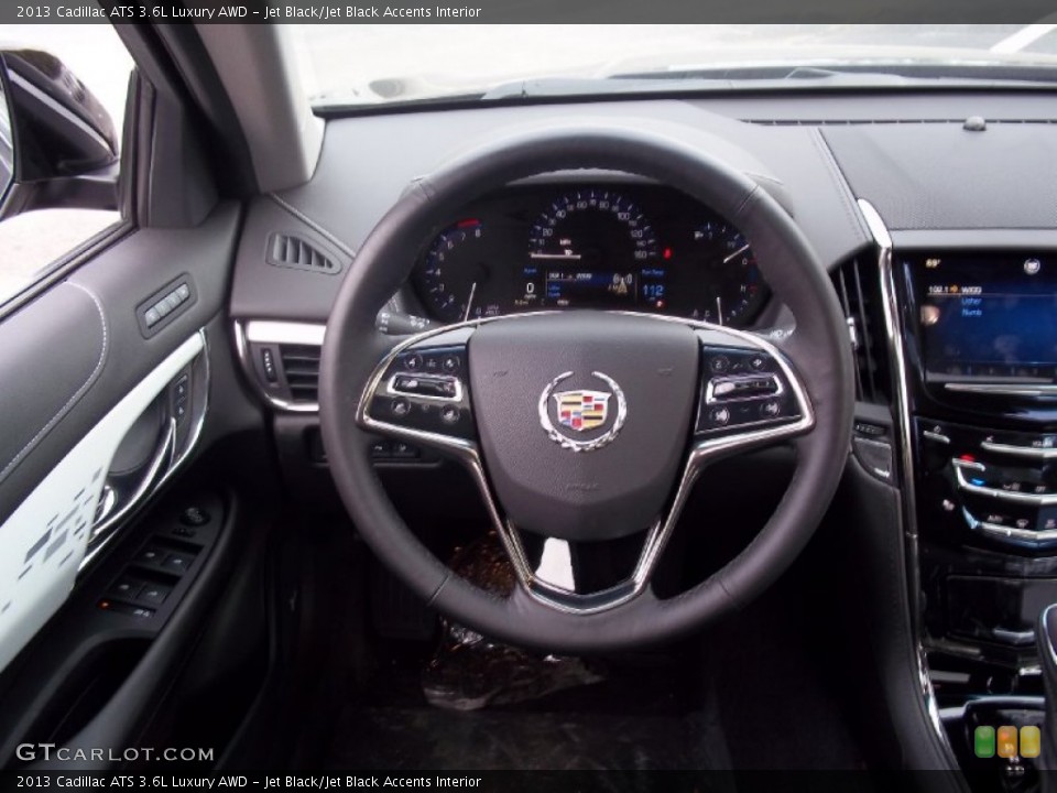 Jet Black/Jet Black Accents Interior Steering Wheel for the 2013 Cadillac ATS 3.6L Luxury AWD #72329138
