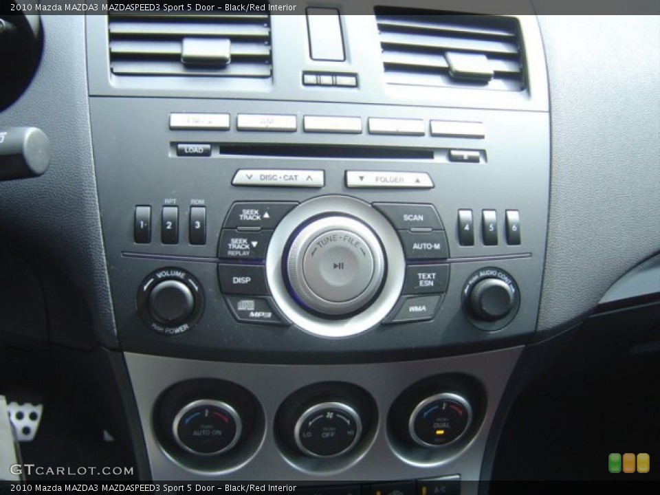 Black/Red Interior Controls for the 2010 Mazda MAZDA3 MAZDASPEED3 Sport 5 Door #72329216