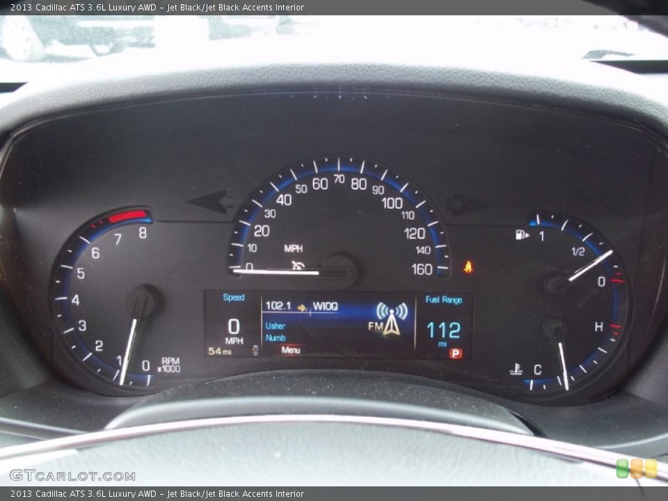 Jet Black/Jet Black Accents Interior Gauges for the 2013 Cadillac ATS 3.6L Luxury AWD #72329223
