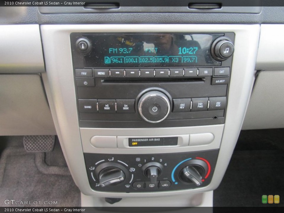 Gray Interior Controls for the 2010 Chevrolet Cobalt LS Sedan #72329391