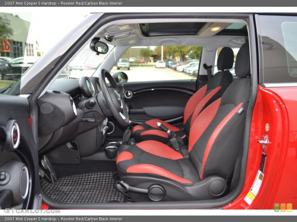 Rooster Red/Carbon Black Interior Photo for the 2007 Mini Cooper S Hardtop #72330101