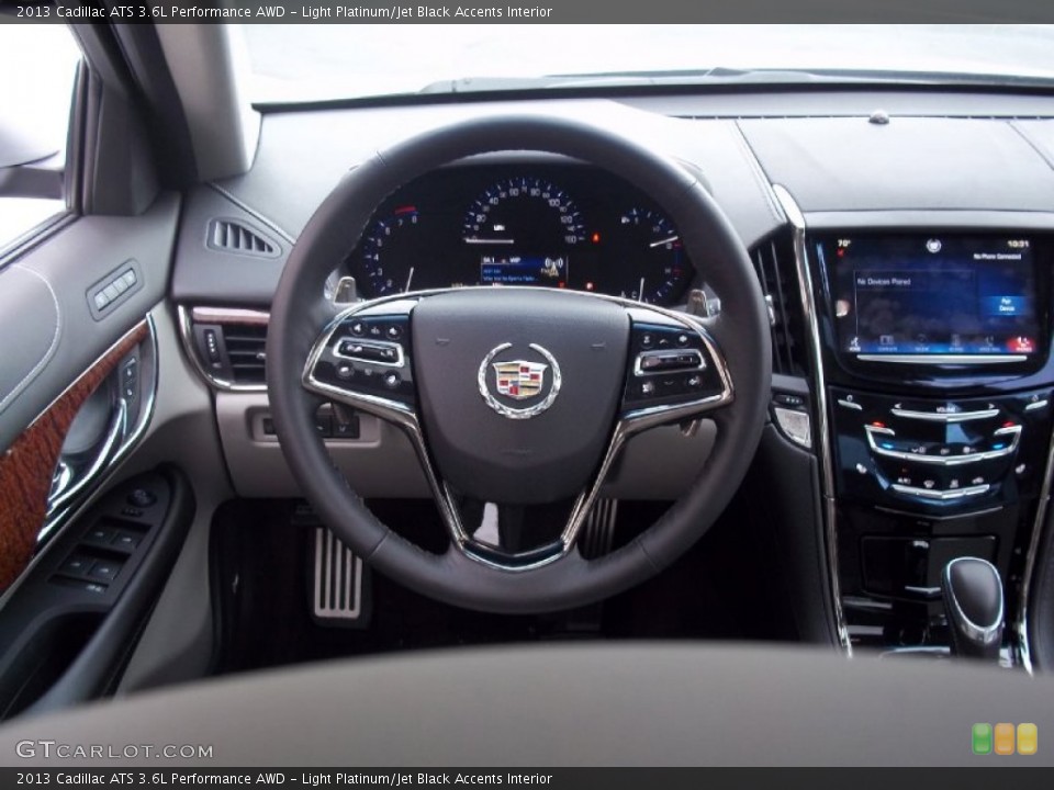 Light Platinum/Jet Black Accents Interior Steering Wheel for the 2013 Cadillac ATS 3.6L Performance AWD #72330116