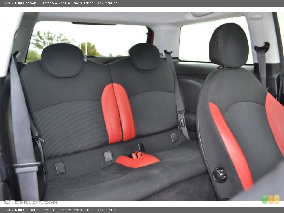 Rooster Red/Carbon Black Interior Rear Seat for the 2007 Mini Cooper S Hardtop #72330140