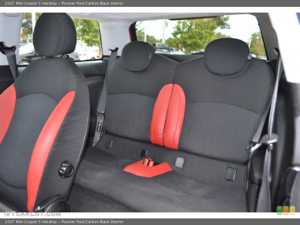 Rooster Red/Carbon Black Interior Rear Seat for the 2007 Mini Cooper S Hardtop #72330160