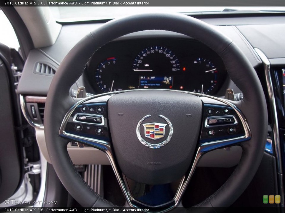 Light Platinum/Jet Black Accents Interior Steering Wheel for the 2013 Cadillac ATS 3.6L Performance AWD #72330185