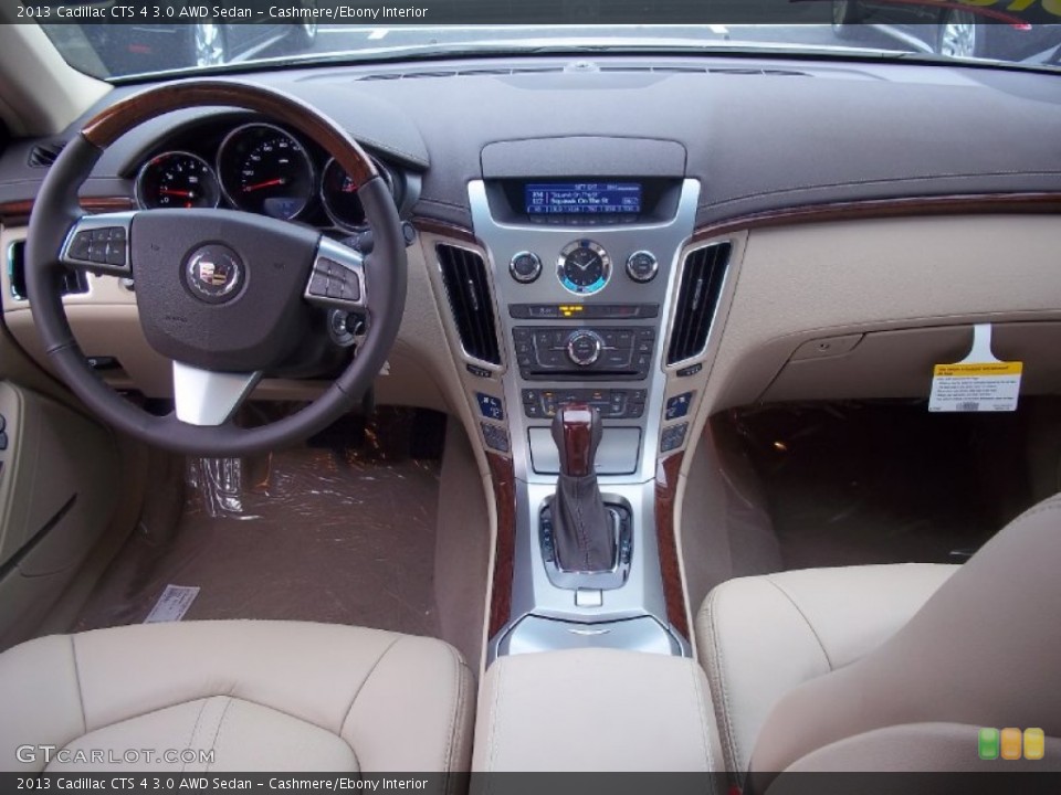 Cashmere/Ebony Interior Dashboard for the 2013 Cadillac CTS 4 3.0 AWD Sedan #72330416