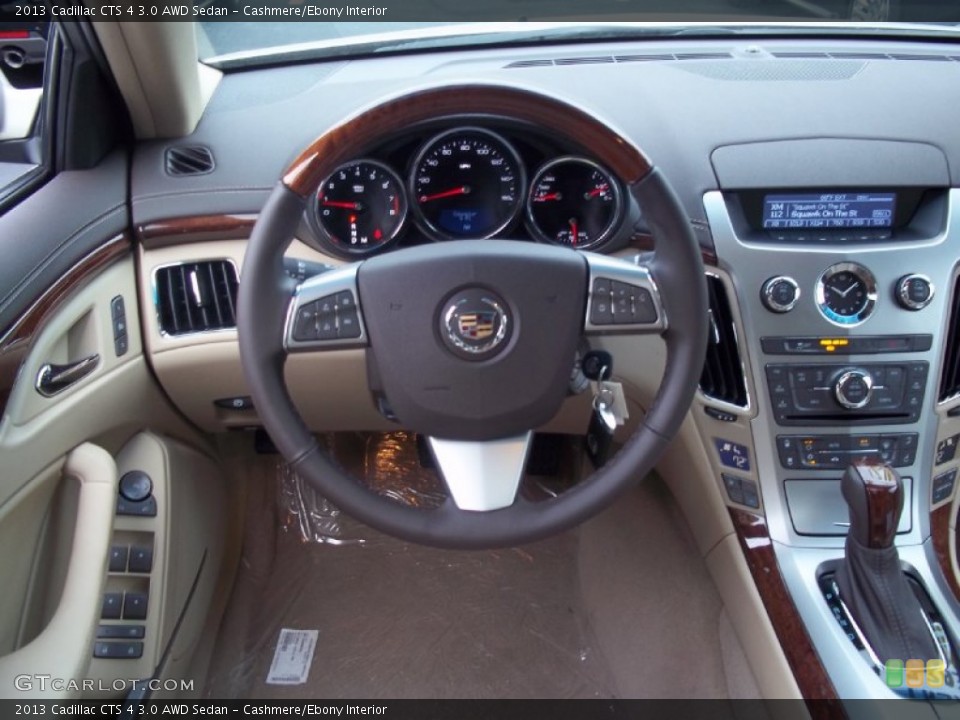 Cashmere/Ebony Interior Steering Wheel for the 2013 Cadillac CTS 4 3.0 AWD Sedan #72330431