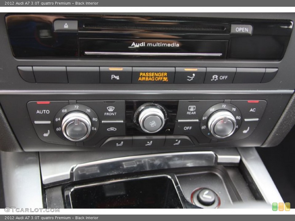 Black Interior Controls for the 2012 Audi A7 3.0T quattro Premium #72332825