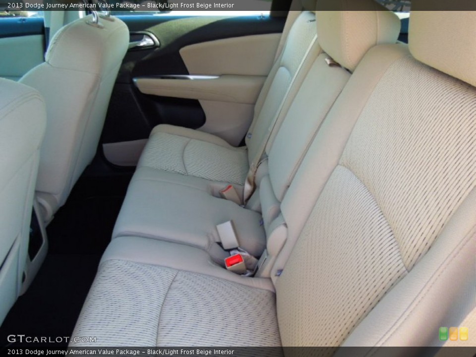 Black/Light Frost Beige Interior Rear Seat for the 2013 Dodge Journey American Value Package #72333158
