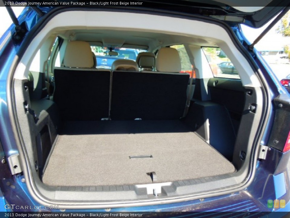 Black/Light Frost Beige Interior Trunk for the 2013 Dodge Journey American Value Package #72333203