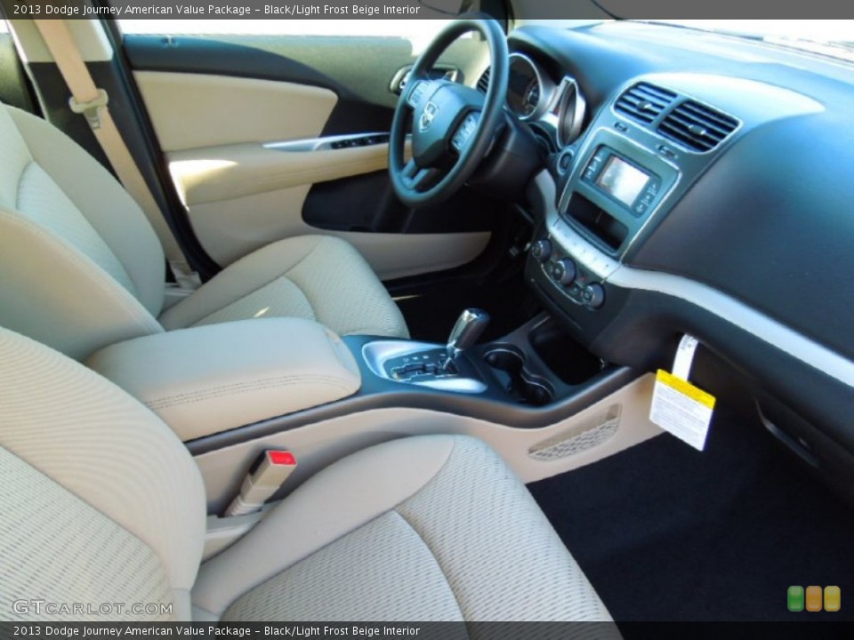 Black/Light Frost Beige Interior Photo for the 2013 Dodge Journey American Value Package #72333254