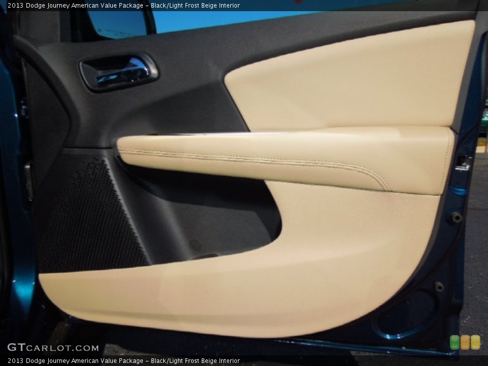 Black/Light Frost Beige Interior Door Panel for the 2013 Dodge Journey American Value Package #72333266