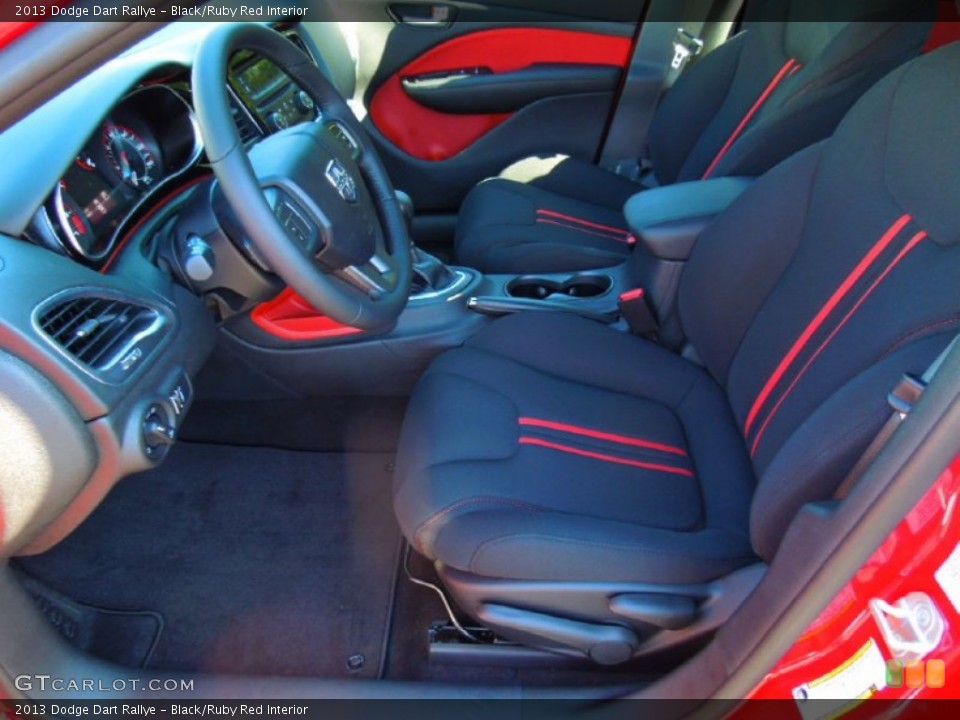 Black/Ruby Red Interior Photo for the 2013 Dodge Dart Rallye #72335105