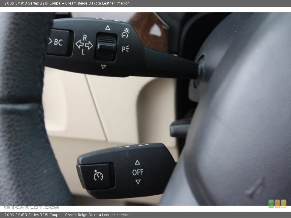 Cream Beige Dakota Leather Interior Controls for the 2009 BMW 3 Series 328i Coupe #72335109
