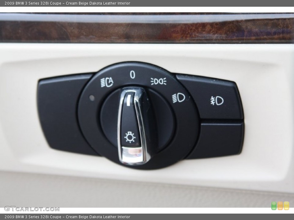 Cream Beige Dakota Leather Interior Controls for the 2009 BMW 3 Series 328i Coupe #72335135