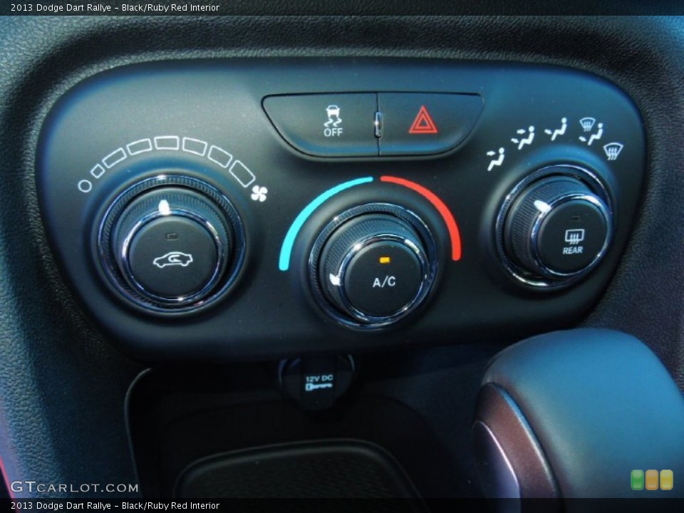 Black/Ruby Red Interior Controls for the 2013 Dodge Dart Rallye #72335180