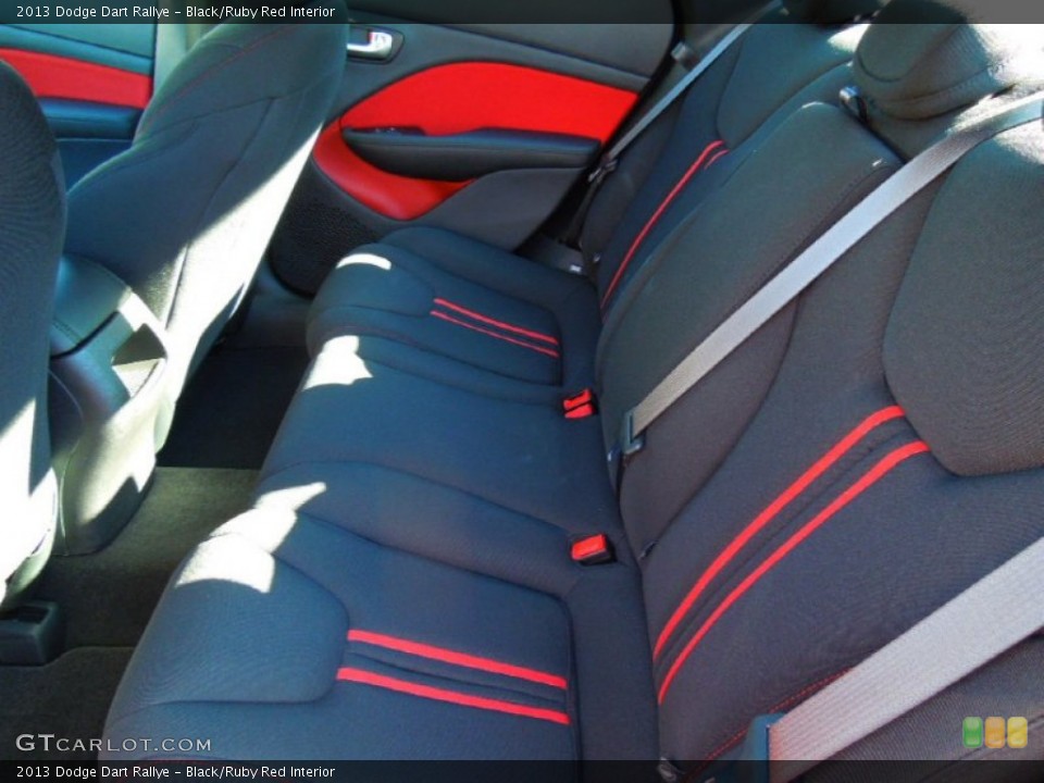 Black/Ruby Red Interior Rear Seat for the 2013 Dodge Dart Rallye #72335243