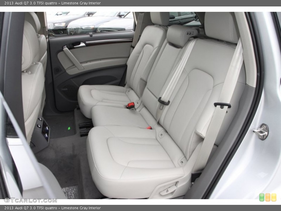 Limestone Gray Interior Rear Seat for the 2013 Audi Q7 3.0 TFSI quattro #72335762