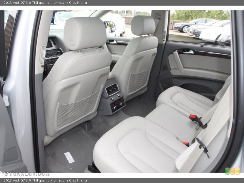 Limestone Gray Interior Rear Seat for the 2013 Audi Q7 3.0 TFSI quattro #72335771