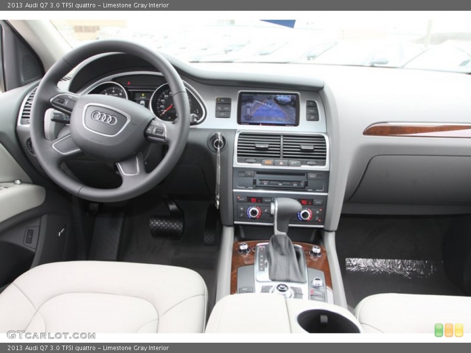 Limestone Gray Interior Dashboard for the 2013 Audi Q7 3.0 TFSI quattro #72335795