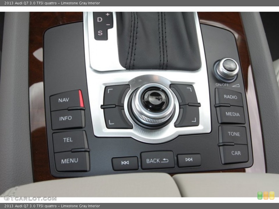 Limestone Gray Interior Controls for the 2013 Audi Q7 3.0 TFSI quattro #72335873