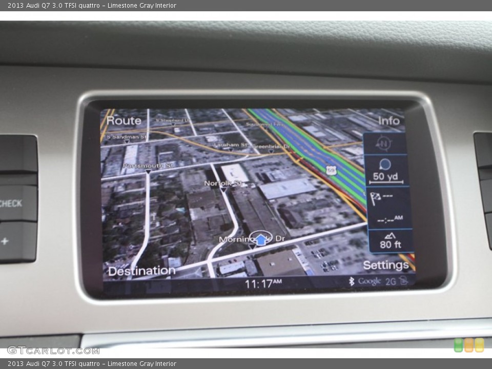 Limestone Gray Interior Navigation for the 2013 Audi Q7 3.0 TFSI quattro #72335882