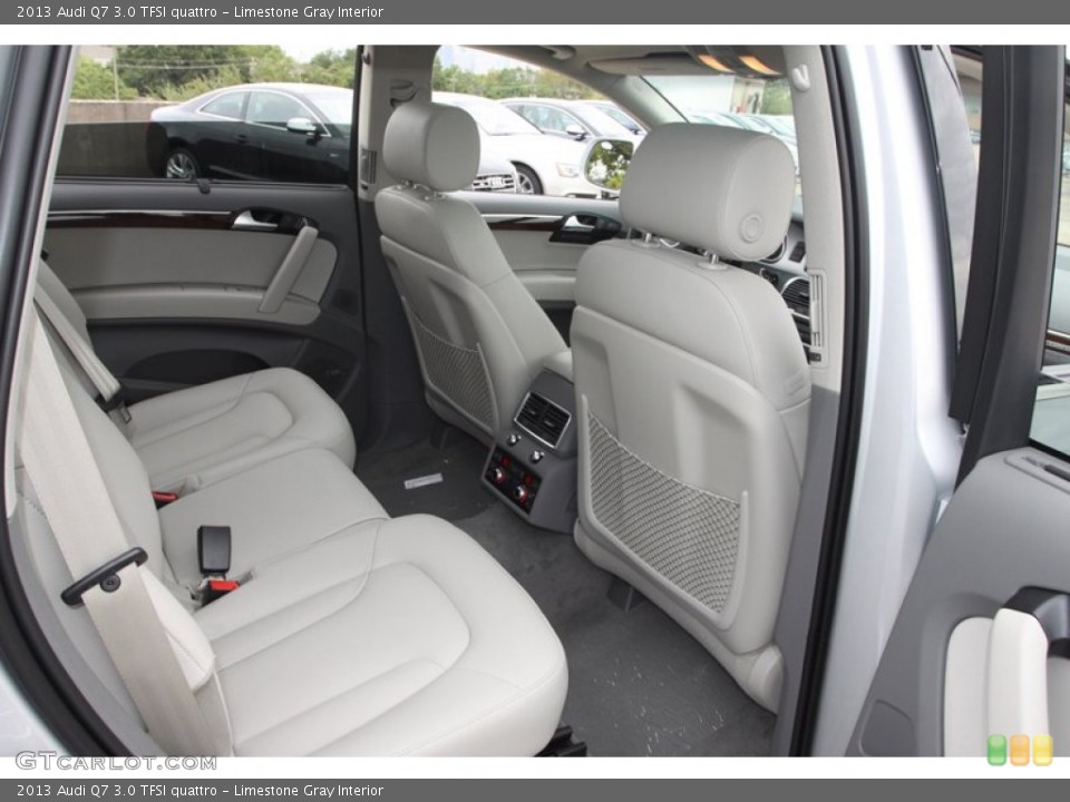 Limestone Gray Interior Rear Seat for the 2013 Audi Q7 3.0 TFSI quattro #72335924