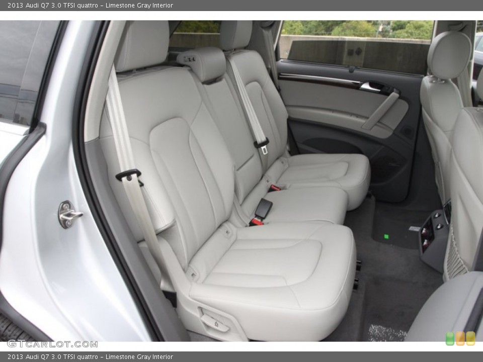 Limestone Gray Interior Rear Seat for the 2013 Audi Q7 3.0 TFSI quattro #72335942