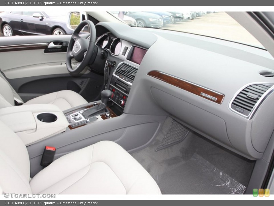 Limestone Gray Interior Dashboard for the 2013 Audi Q7 3.0 TFSI quattro #72335955