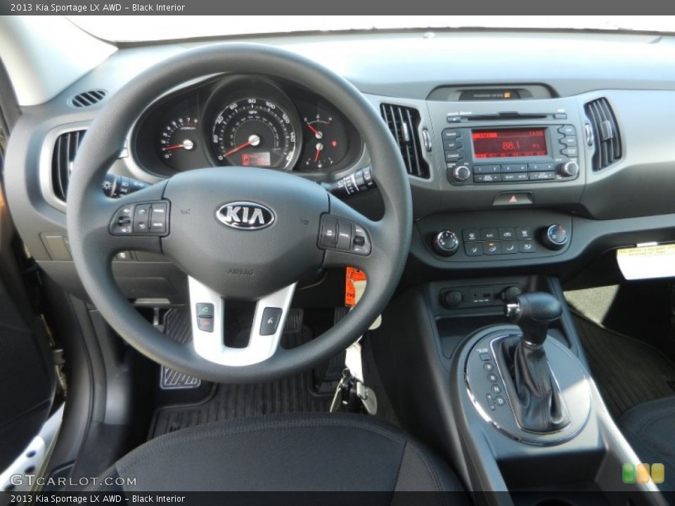Black Interior Dashboard for the 2013 Kia Sportage LX AWD #72336167