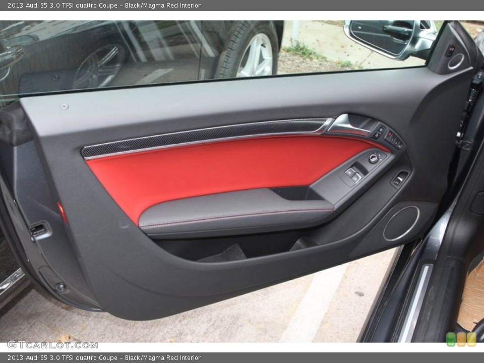 Black/Magma Red Interior Door Panel for the 2013 Audi S5 3.0 TFSI quattro Coupe #72336440